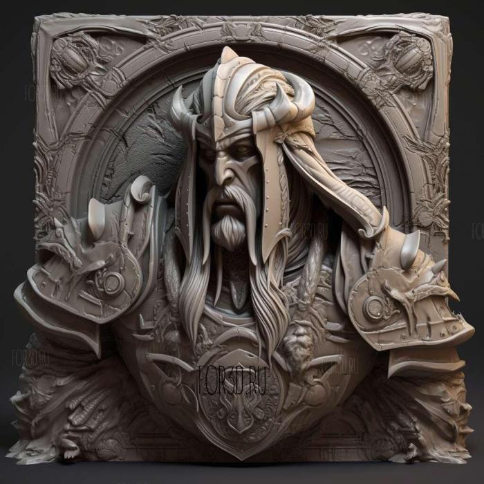 Arthas Warcraft III 3 stl model for CNC